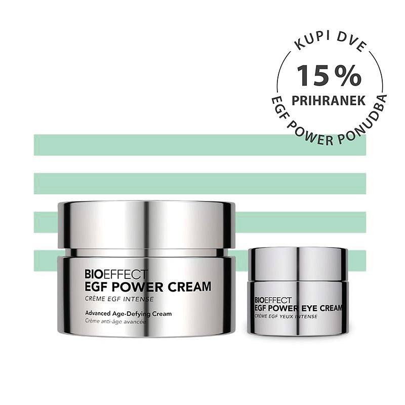 15 % prihranek ob nakupu dveh izdelkov: EGF Power Cream in EGF Eye Cream